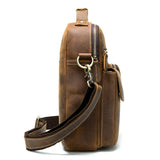 Mens Classic Vintage Durable Leather Crossbody Bags Shoulder Packs