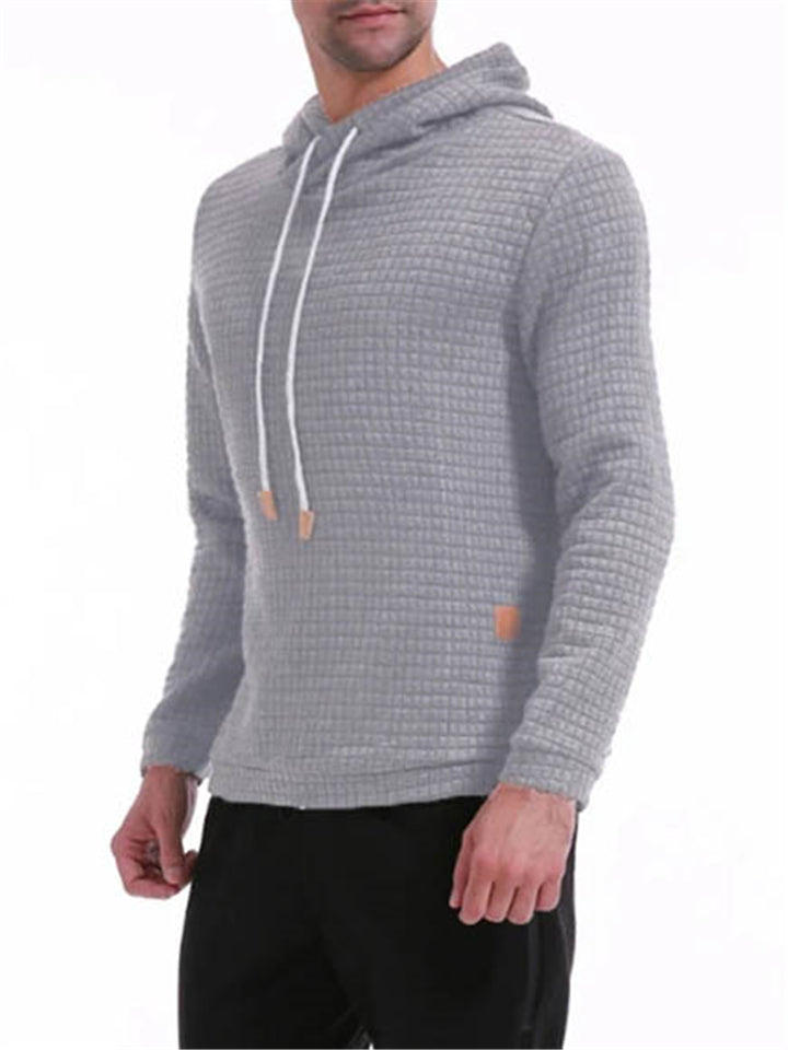 Fashion Comfy Knitted Drawstring Hooded Sweatshirts for Men