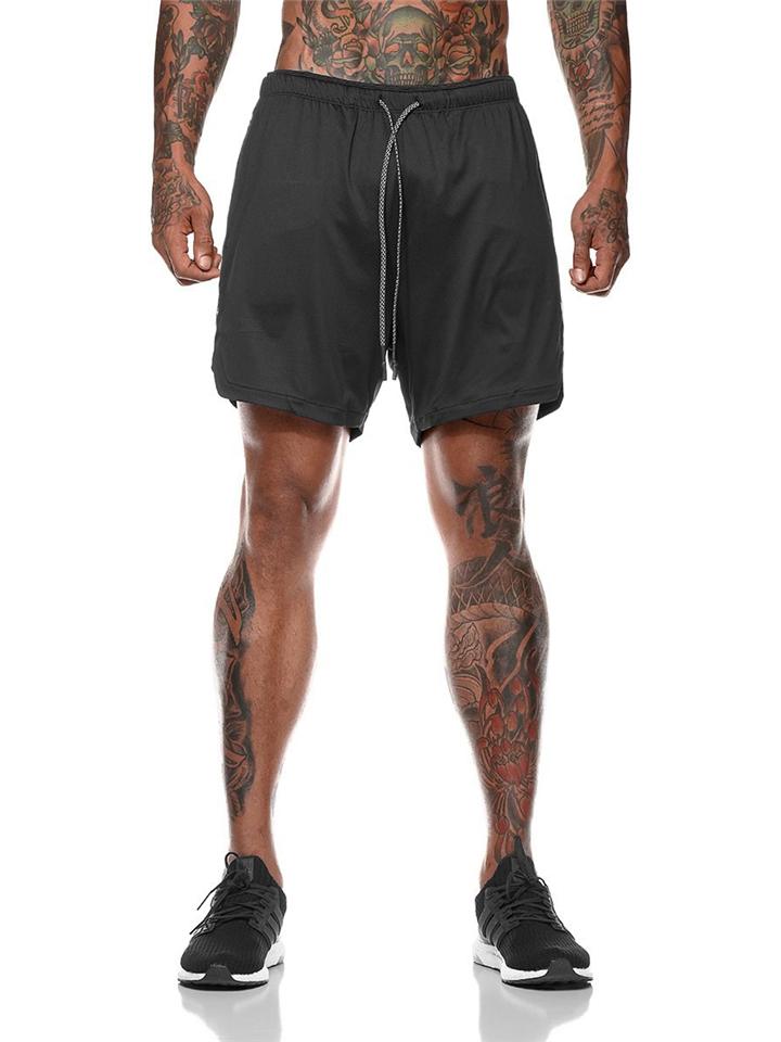 Summer Casual Beach Sports Double-deck Quick-drying Shorts