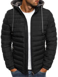 Casual Cozy Thickened Zipper-Up Cotton-Padded Hooded Coat