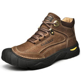 Men's Casual Waterproof Non-Slip Plush Thermal Climbing Shoes