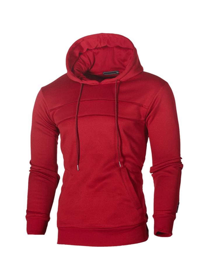 Fashion Casual Patchwork Drawstring Hooded Hoodies