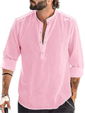 Men's Beach Shirts with Stand Collar