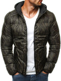 Personalized Camouflage Hooded Long Sleeve Men's Padded Coat