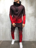 Gradient Tracksuit Sets Hooded Sweatshirt + Slim Fit Trousers