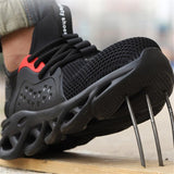 Breathable Puncture Resistance Industrial Construction Shoes
