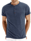 Mens Solid Color Comfy Short Sleeve T-Shirts