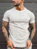 Mens Casual Striped Short Sleeve T-Shirts
