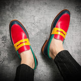 Fashion Contrast Color Design Casual Personality Dress Shoes