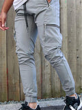 New Casual Trendy Fit Solid Color Track Pants Ankle-Banded Pants