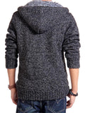 Men's Thicken Plush Lined Hooded Sweater Outerwear