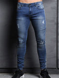 Trendy Casual Fit Solid Color Straight-Leg Jeans For Men