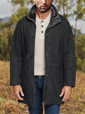 Men's Ultra Comfy Button Up Turn-Down Collar Woolen Coat