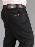 Exquisite Black Business Loose Straight-Leg Casual Jeans