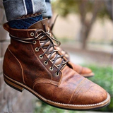 Men Vintage Leather Ankle Boots